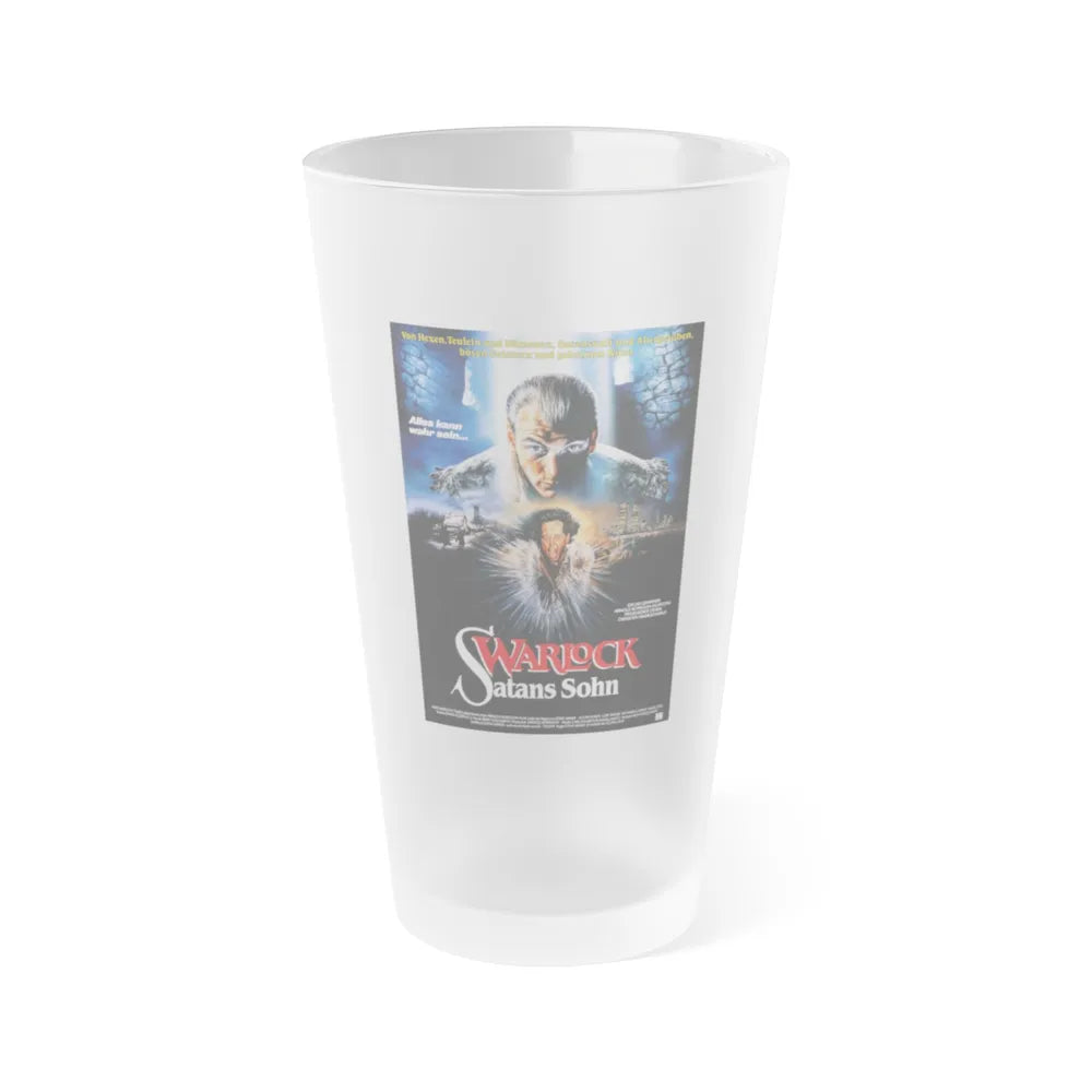 WARLOCK (GERMAN) 1989 Movie Poster - Frosted Pint Glass 16oz-16oz-Frosted-Go Mug Yourself