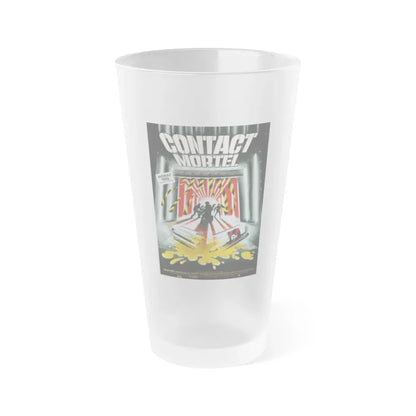 WARNING SIGN (FRENCH) 1985 Movie Poster - Frosted Pint Glass 16oz 16oz Frosted - Go Mug Yourself