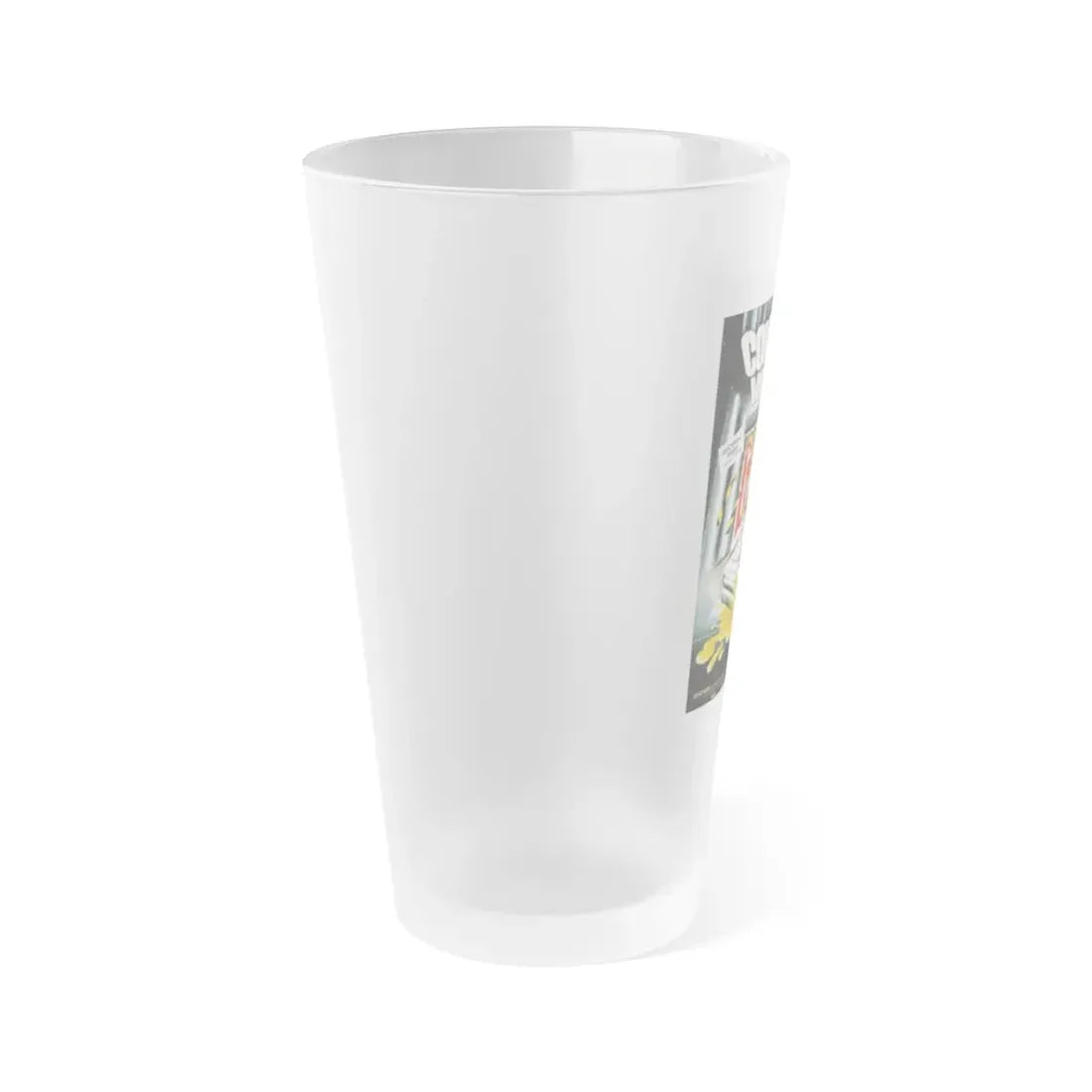 WARNING SIGN (FRENCH) 1985 Movie Poster - Frosted Pint Glass 16oz - Go Mug Yourself