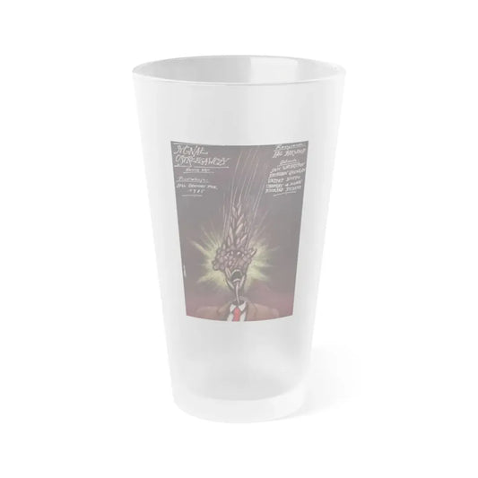 WARNING SIGN (POLISH) 1985 Movie Poster - Frosted Pint Glass 16oz 16oz Frosted - Go Mug Yourself