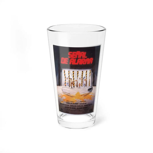 WARNING SIGN (SPANISH) 1985 Movie Poster - Pint Glass 16oz 16oz - Go Mug Yourself