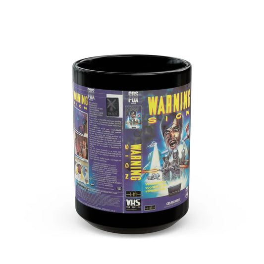 WARNING SIGN (VHS COVER) - Black Coffee Mug-15oz-Go Mug Yourself