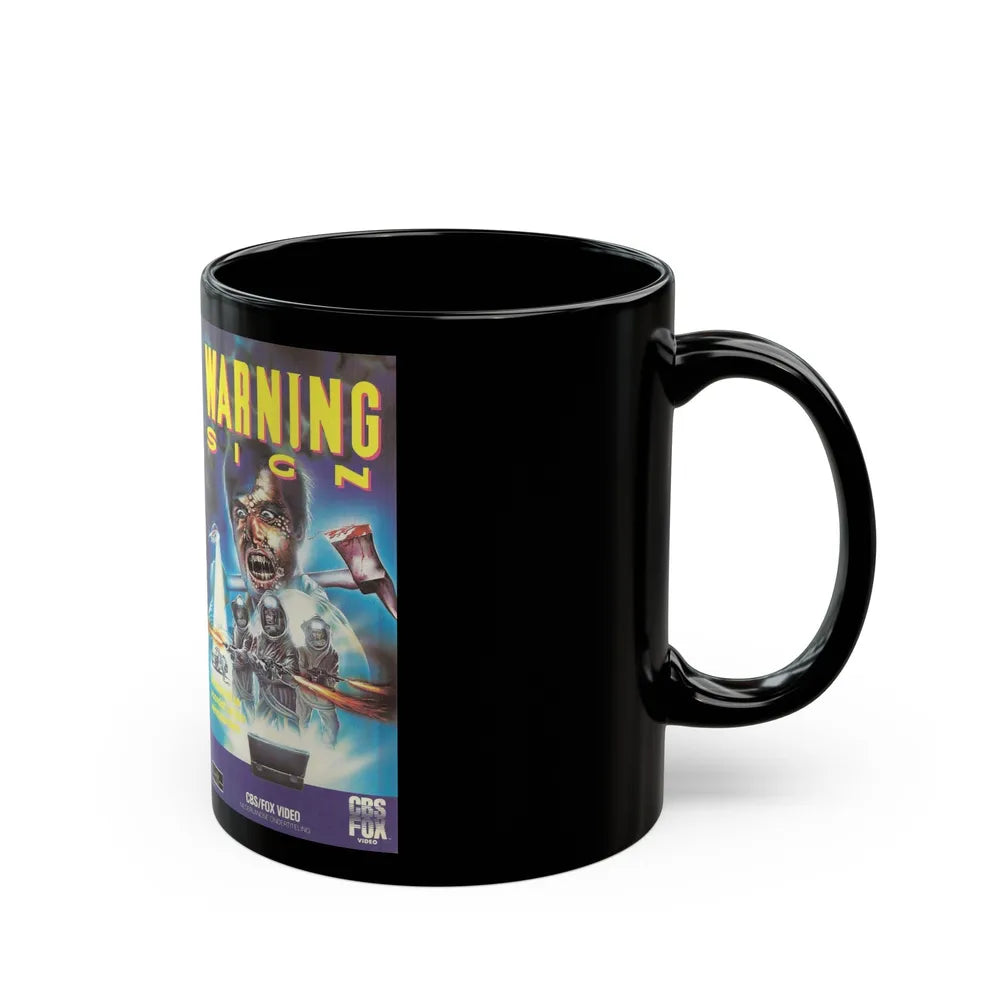 WARNING SIGN (VHS COVER) - Black Coffee Mug-Go Mug Yourself