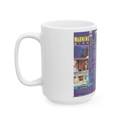 WARNING SIGN (VHS COVER) - White Coffee Mug-Go Mug Yourself