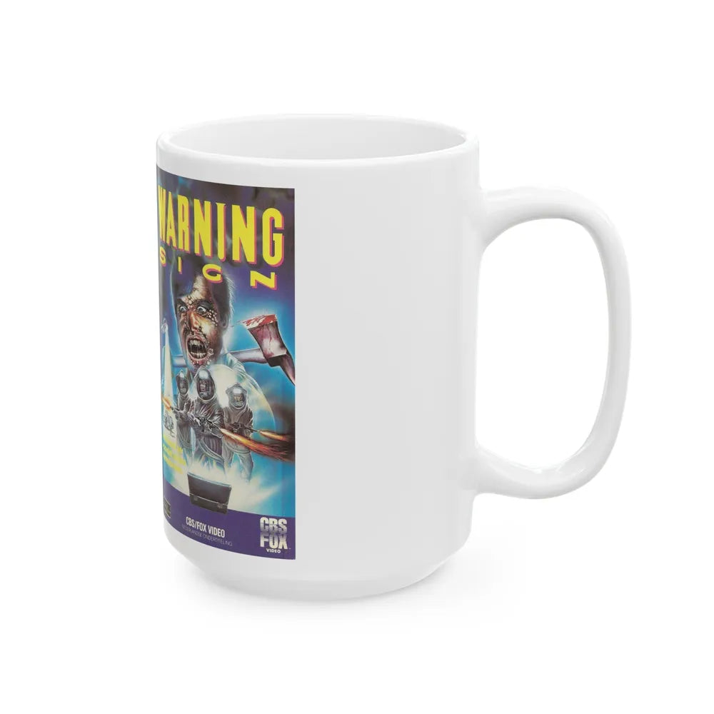 WARNING SIGN (VHS COVER) - White Coffee Mug-Go Mug Yourself