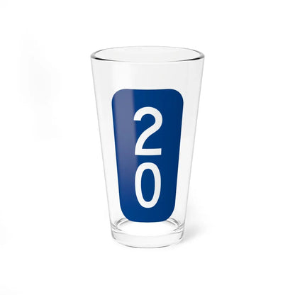 Warren County 20 NY tab (New York) (Road Sign) Pint Glass 16oz 16oz - Go Mug Yourself