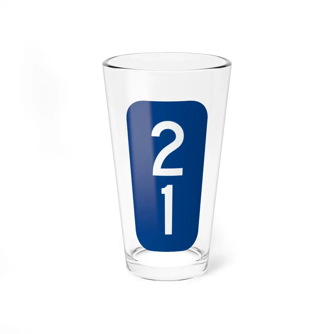 Warren County 21 NY tab (New York) (Road Sign) Pint Glass 16oz 16oz - Go Mug Yourself