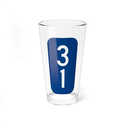 Warren County 31 NY tab (New York) (Road Sign) Pint Glass 16oz 16oz - Go Mug Yourself