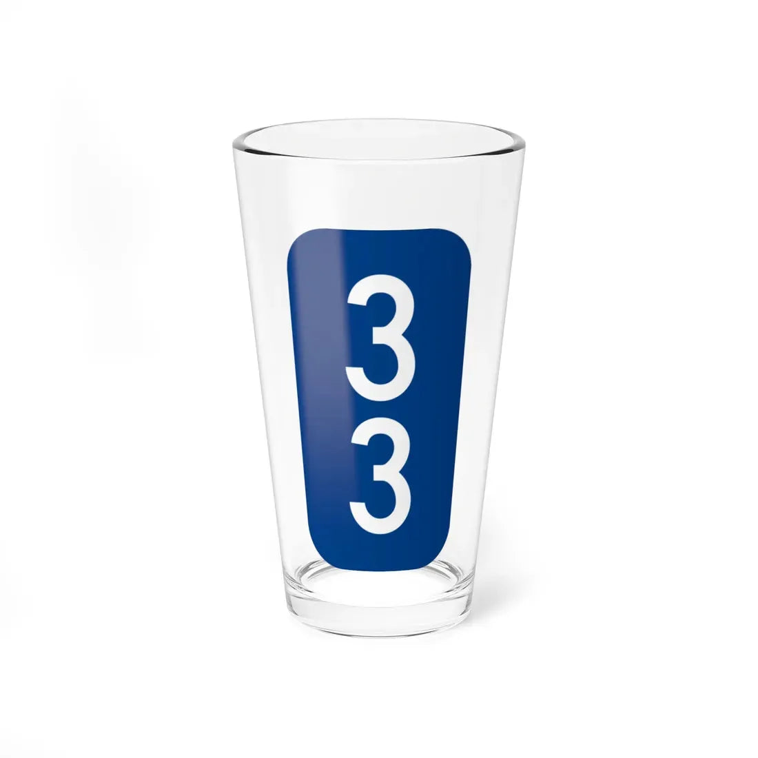 Warren County 33 NY tab (New York) (Road Sign) Pint Glass 16oz 16oz - Go Mug Yourself