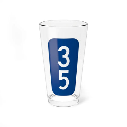 Warren County 35 NY tab (New York) (Road Sign) Pint Glass 16oz 16oz - Go Mug Yourself