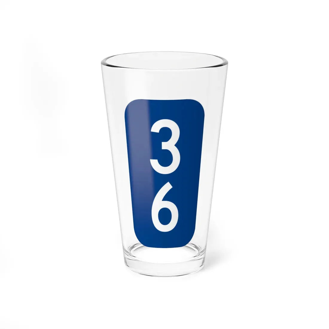Warren County 36 NY tab (New York) (Road Sign) Pint Glass 16oz 16oz - Go Mug Yourself