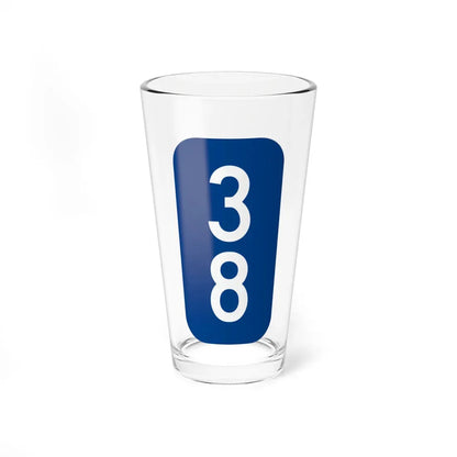 Warren County 38 NY tab (New York) (Road Sign) Pint Glass 16oz 16oz - Go Mug Yourself