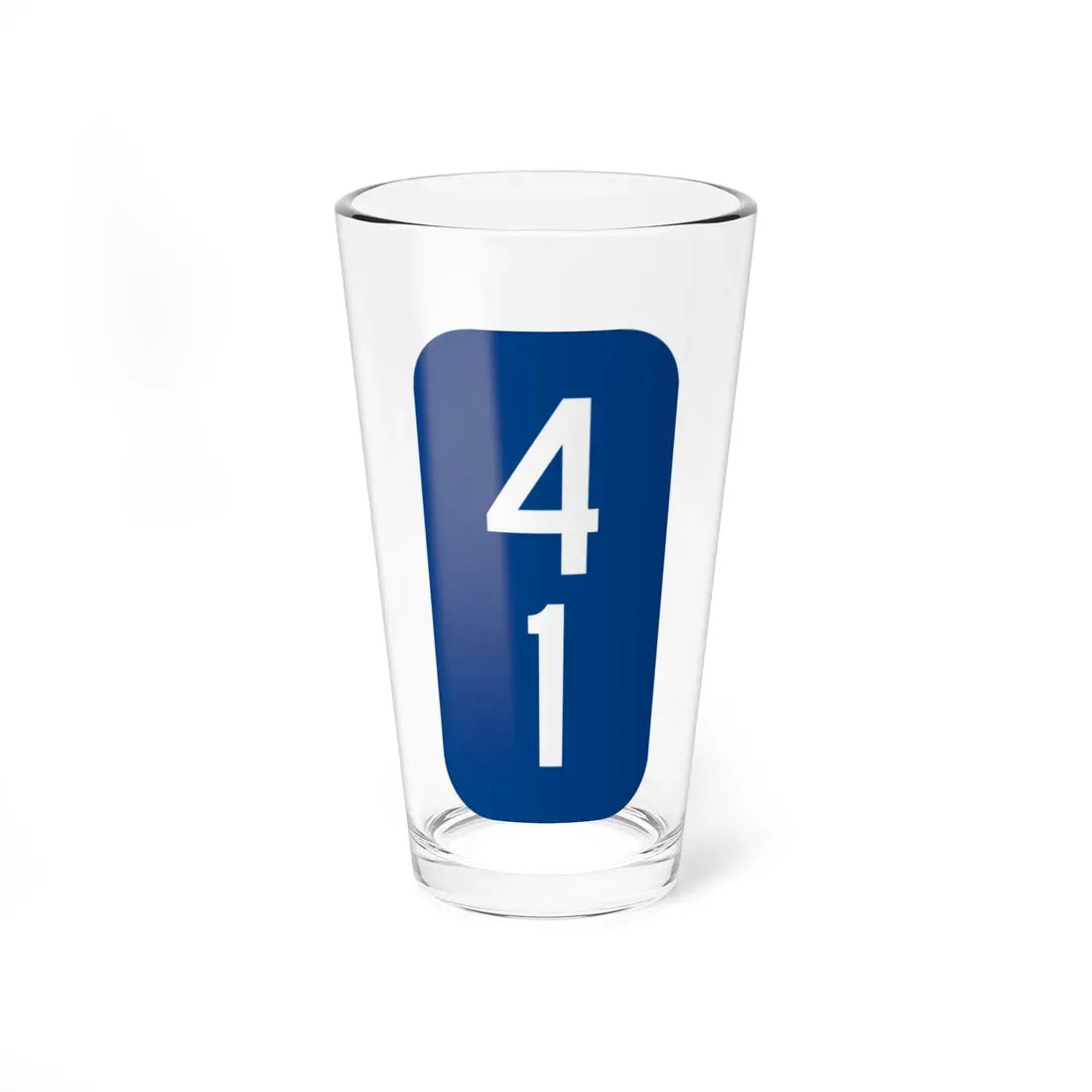 Warren County 41 NY tab (New York) (Road Sign) Pint Glass 16oz 16oz - Go Mug Yourself