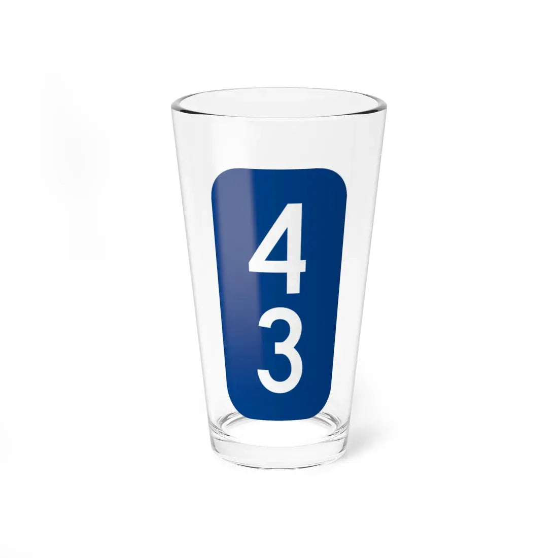 Warren County 43 NY tab (New York) (Road Sign) Pint Glass 16oz 16oz - Go Mug Yourself
