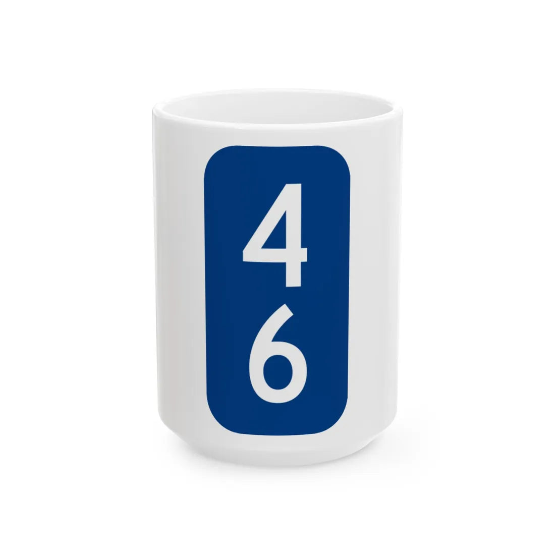 Warren County 46 NY tab (New York) (Road Sign) White Coffee Mug 15oz - Go Mug Yourself