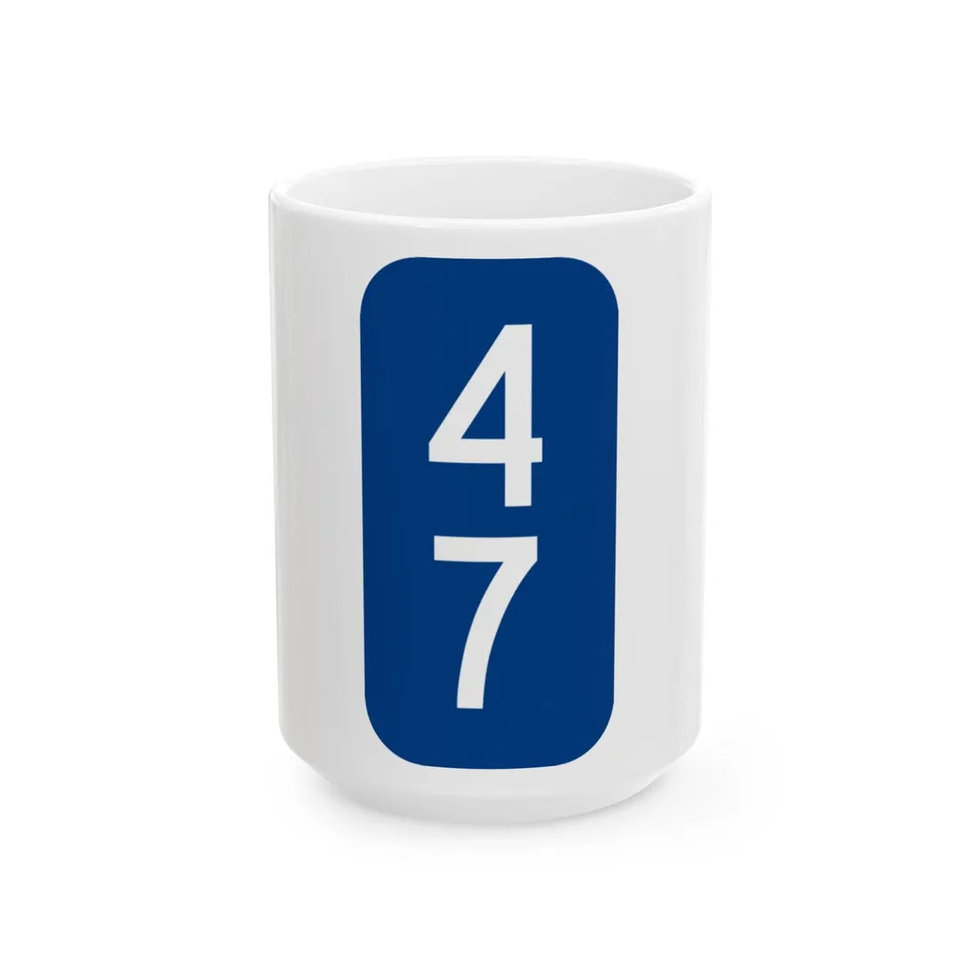 Warren County 47 NY tab (New York) (Road Sign) White Coffee Mug 15oz - Go Mug Yourself