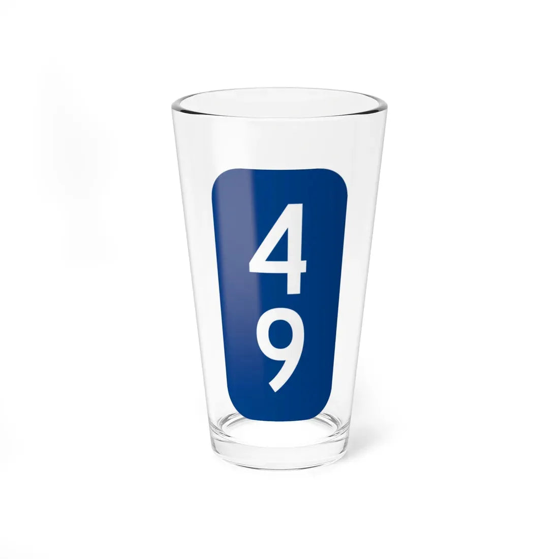 Warren County 49 NY tab (New York) (Road Sign) Pint Glass 16oz 16oz - Go Mug Yourself