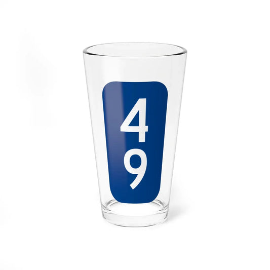 Warren County 49 NY tab (New York) (Road Sign) Pint Glass 16oz 16oz - Go Mug Yourself