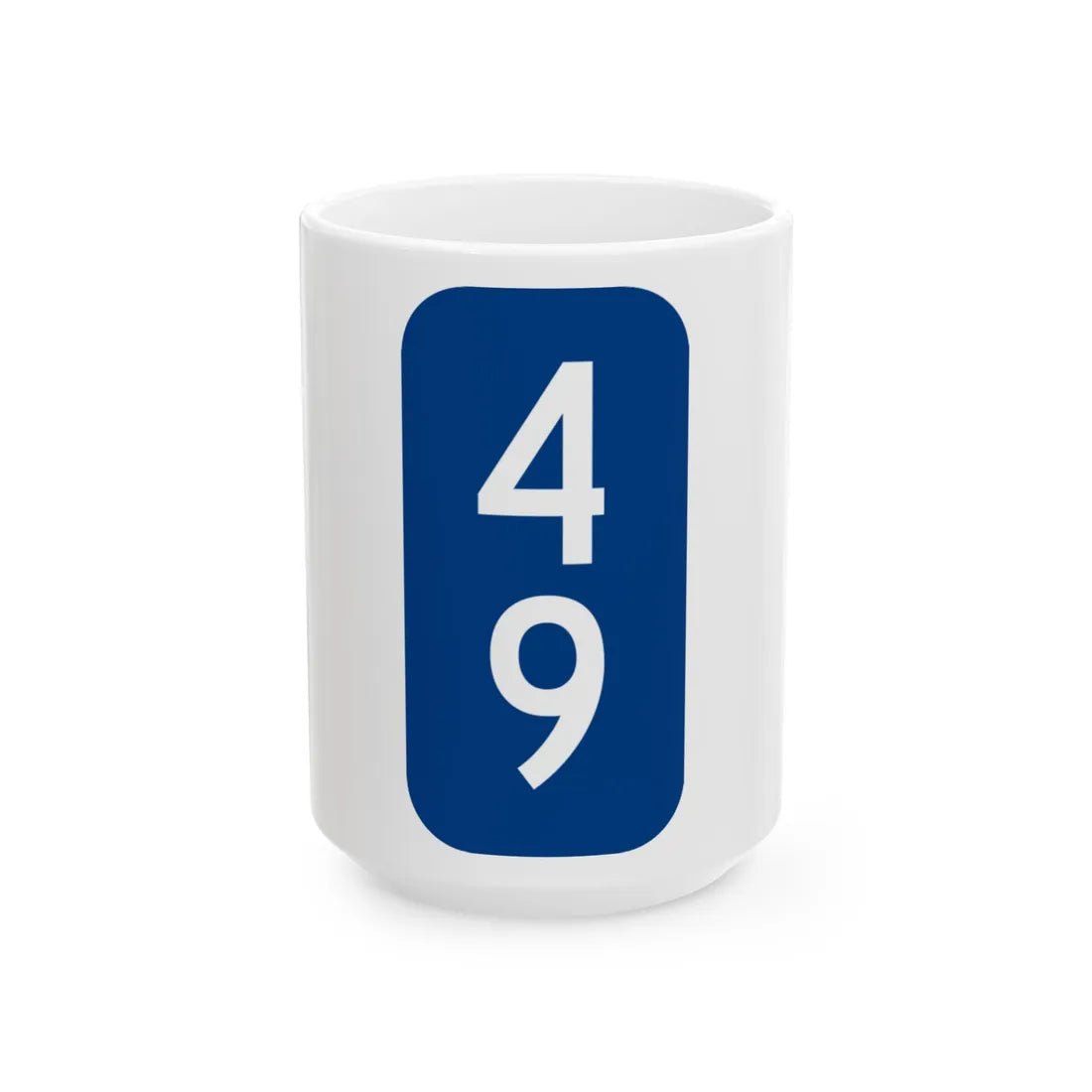 Warren County 49 NY tab (New York) (Road Sign) White Coffee Mug 15oz - Go Mug Yourself