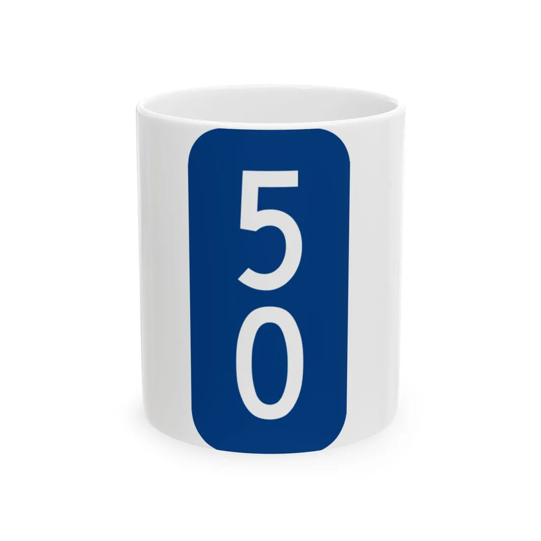 Warren County 50 NY tab (New York) (Road Sign) White Coffee Mug 11oz - Go Mug Yourself