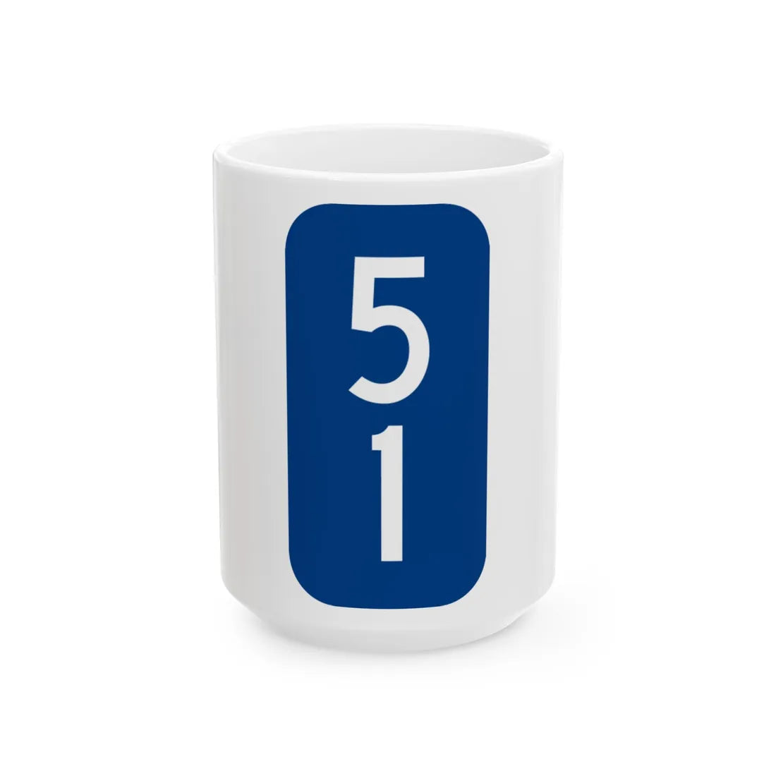 Warren County 51 NY tab (New York) (Road Sign) White Coffee Mug 15oz - Go Mug Yourself