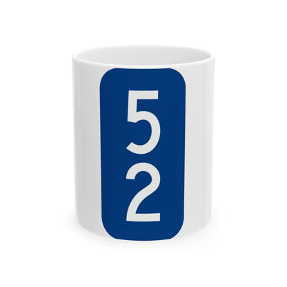 Warren County 52 NY tab (New York) (Road Sign) White Coffee Mug 11oz - Go Mug Yourself