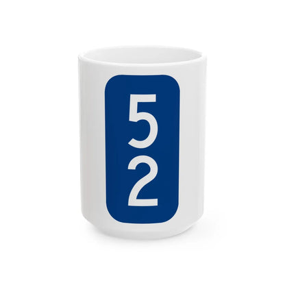 Warren County 52 NY tab (New York) (Road Sign) White Coffee Mug 15oz - Go Mug Yourself