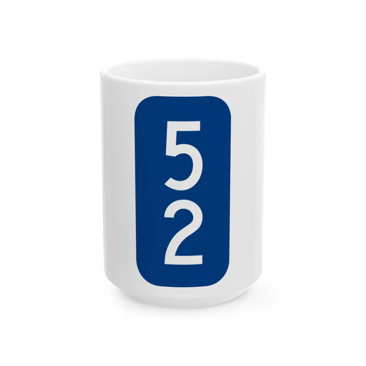 Warren County 52 NY tab (New York) (Road Sign) White Coffee Mug 15oz - Go Mug Yourself