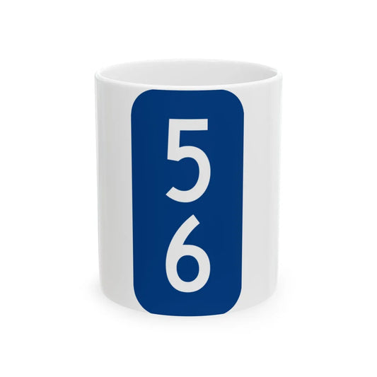 Warren County 56 NY tab (New York) (Road Sign) White Coffee Mug 11oz - Go Mug Yourself