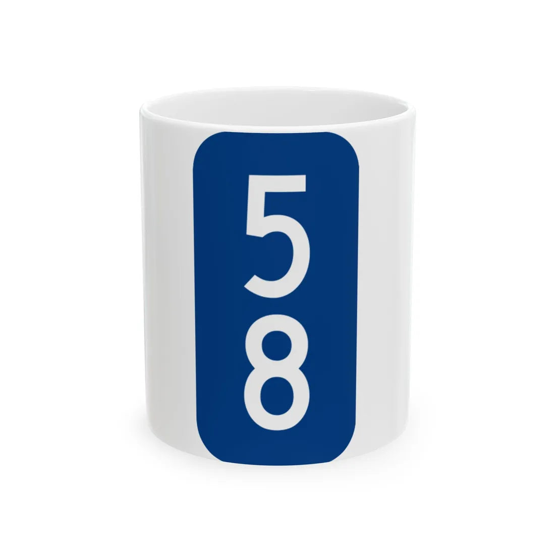 Warren County 58 NY tab (New York) (Road Sign) White Coffee Mug 11oz - Go Mug Yourself