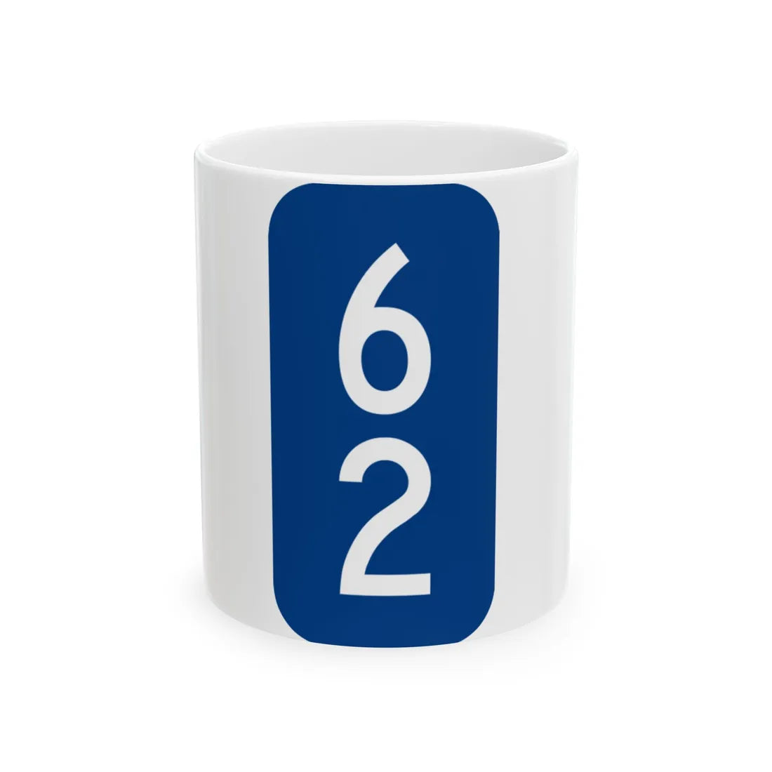 Warren County 62 NY tab (New York) (Road Sign) White Coffee Mug 11oz - Go Mug Yourself