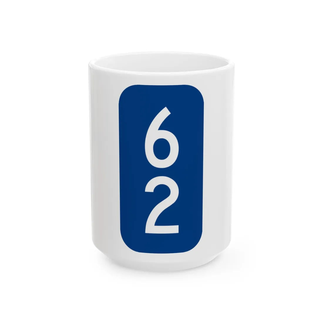 Warren County 62 NY tab (New York) (Road Sign) White Coffee Mug 15oz - Go Mug Yourself