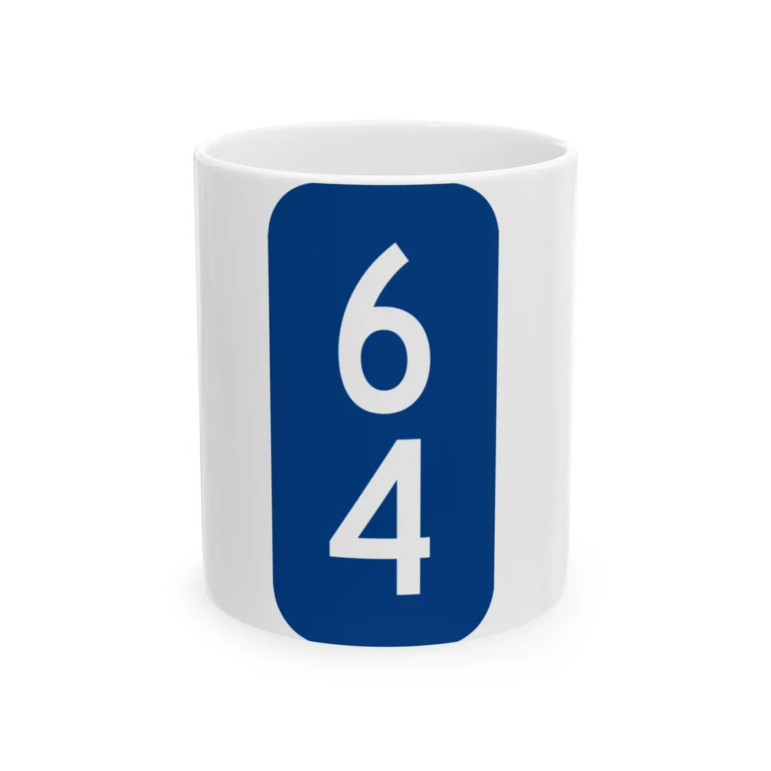 Warren County 64 NY tab (New York) (Road Sign) White Coffee Mug 11oz - Go Mug Yourself