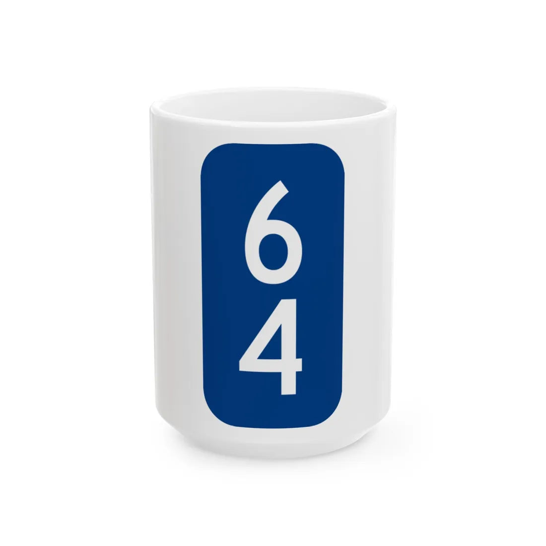 Warren County 64 NY tab (New York) (Road Sign) White Coffee Mug 15oz - Go Mug Yourself