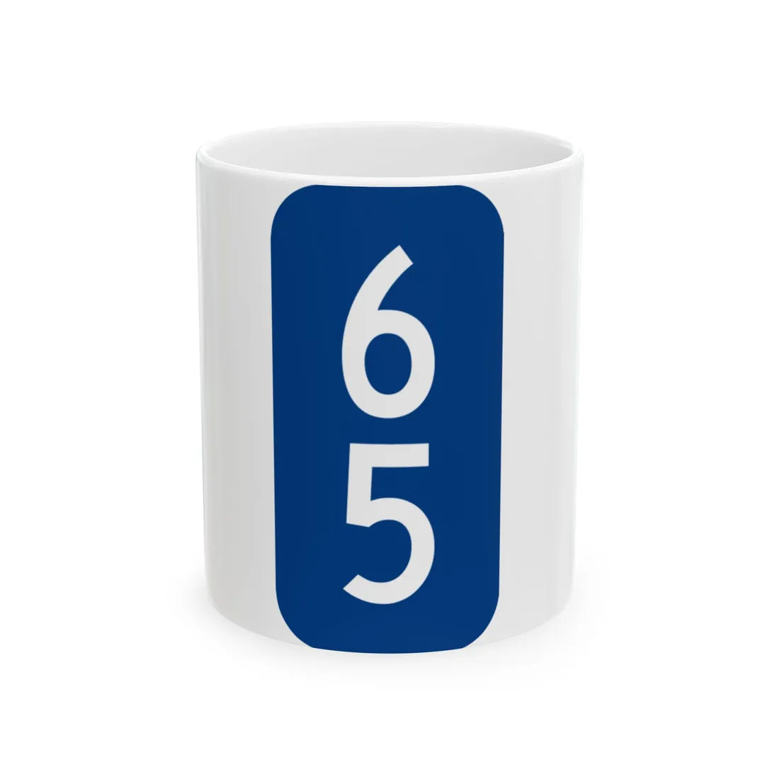 Warren County 65 NY tab (New York) (Road Sign) White Coffee Mug 11oz - Go Mug Yourself