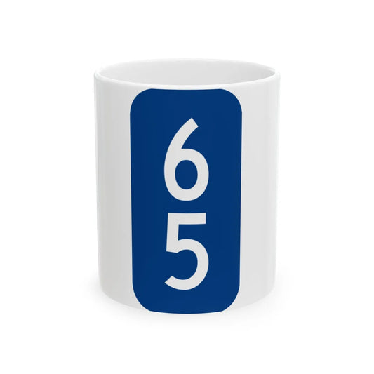 Warren County 65 NY tab (New York) (Road Sign) White Coffee Mug 11oz - Go Mug Yourself