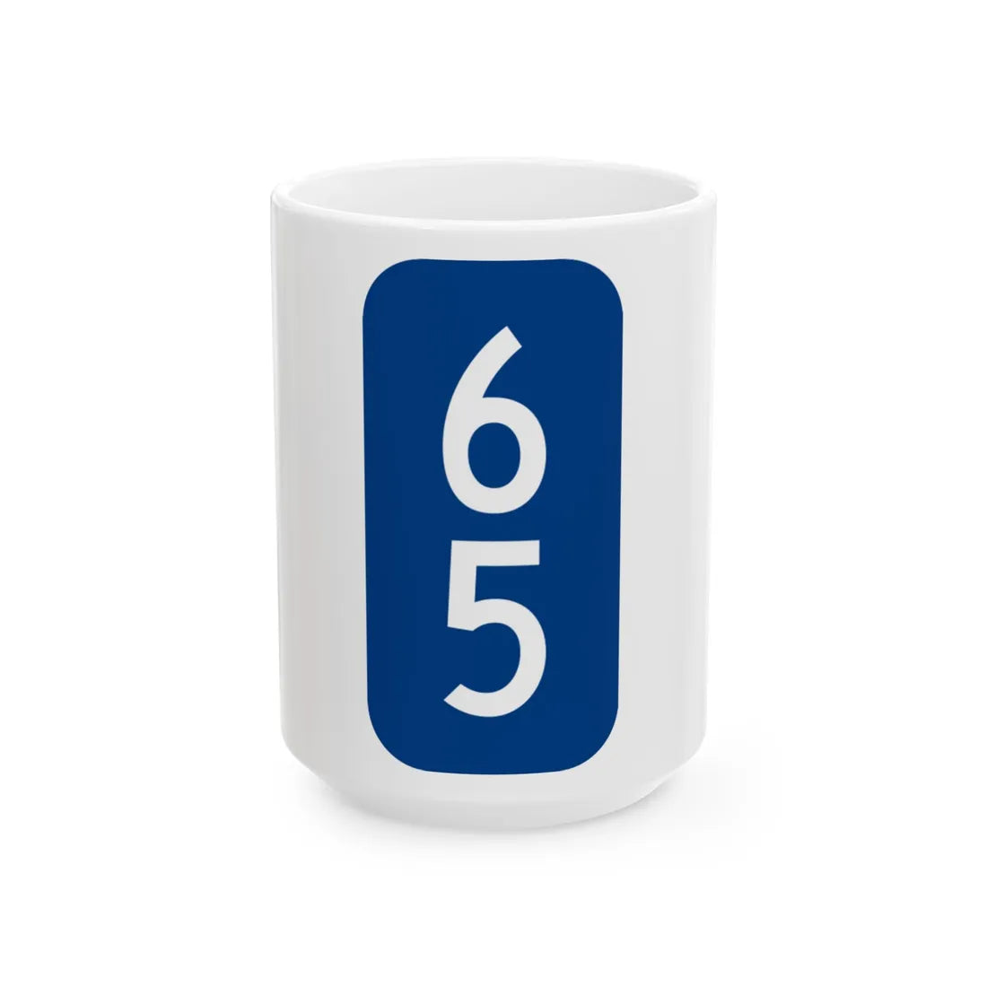 Warren County 65 NY tab (New York) (Road Sign) White Coffee Mug 15oz - Go Mug Yourself