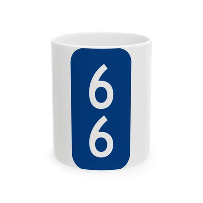 Warren County 66 NY tab (New York) (Road Sign) White Coffee Mug 11oz - Go Mug Yourself
