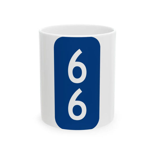Warren County 66 NY tab (New York) (Road Sign) White Coffee Mug 11oz - Go Mug Yourself