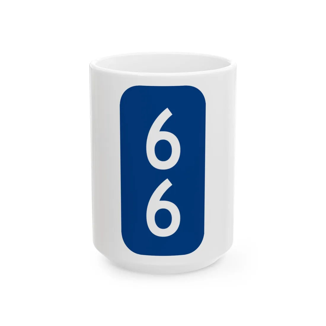 Warren County 66 NY tab (New York) (Road Sign) White Coffee Mug 15oz - Go Mug Yourself