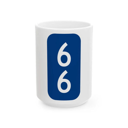 Warren County 66 NY tab (New York) (Road Sign) White Coffee Mug 15oz - Go Mug Yourself