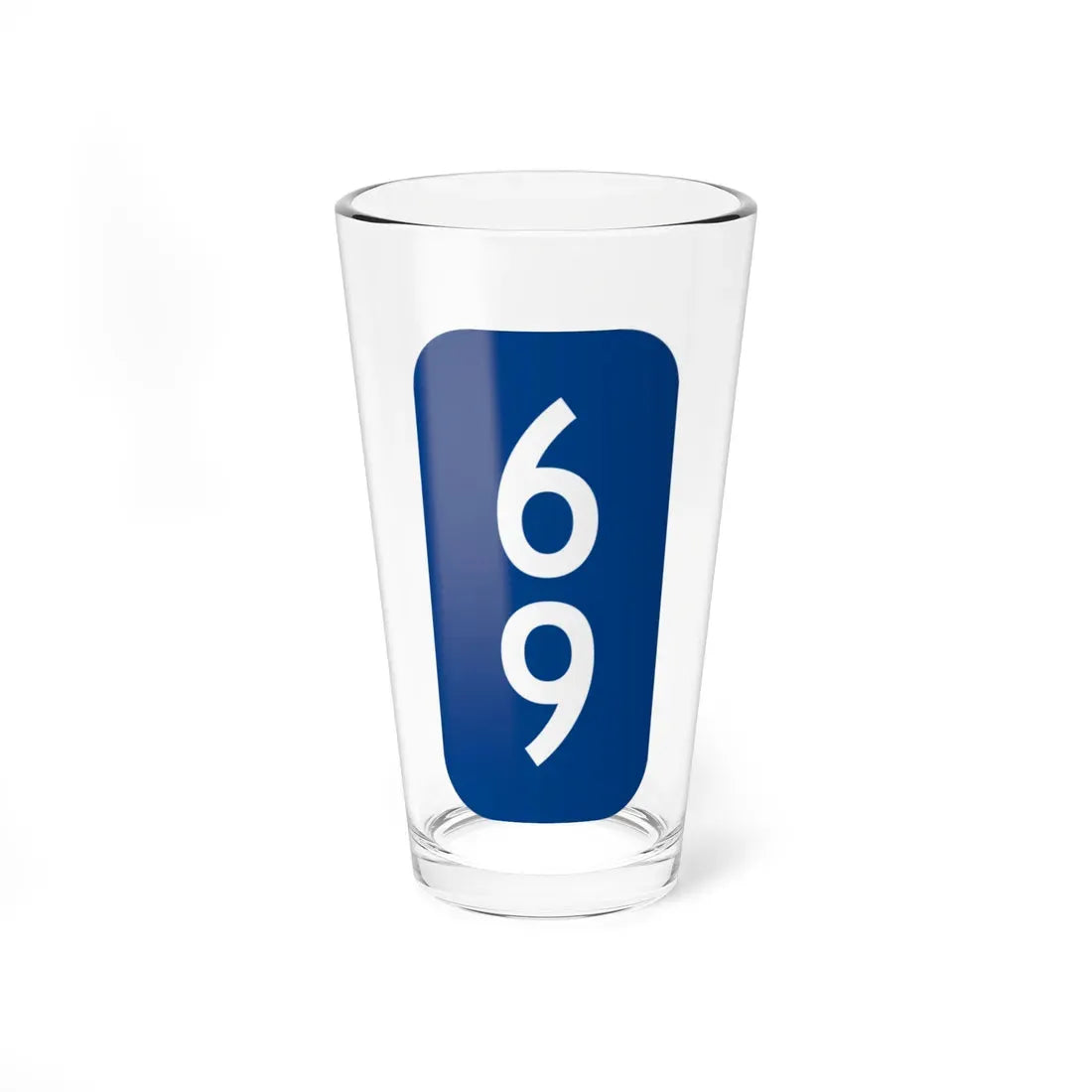 Warren County 69 NY tab (New York) (Road Sign) Pint Glass 16oz 16oz - Go Mug Yourself