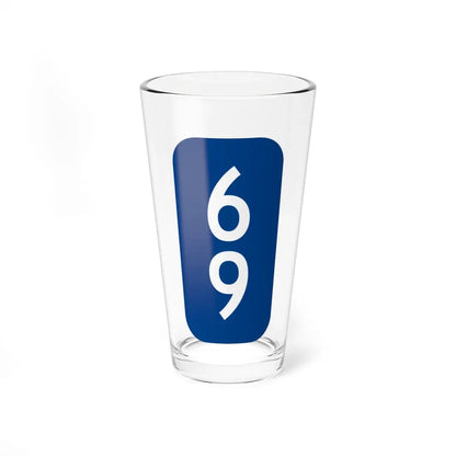 Warren County 69 NY tab (New York) (Road Sign) Pint Glass 16oz 16oz - Go Mug Yourself