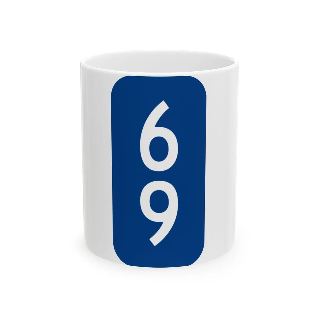 Warren County 69 NY tab (New York) (Road Sign) White Coffee Mug 11oz - Go Mug Yourself
