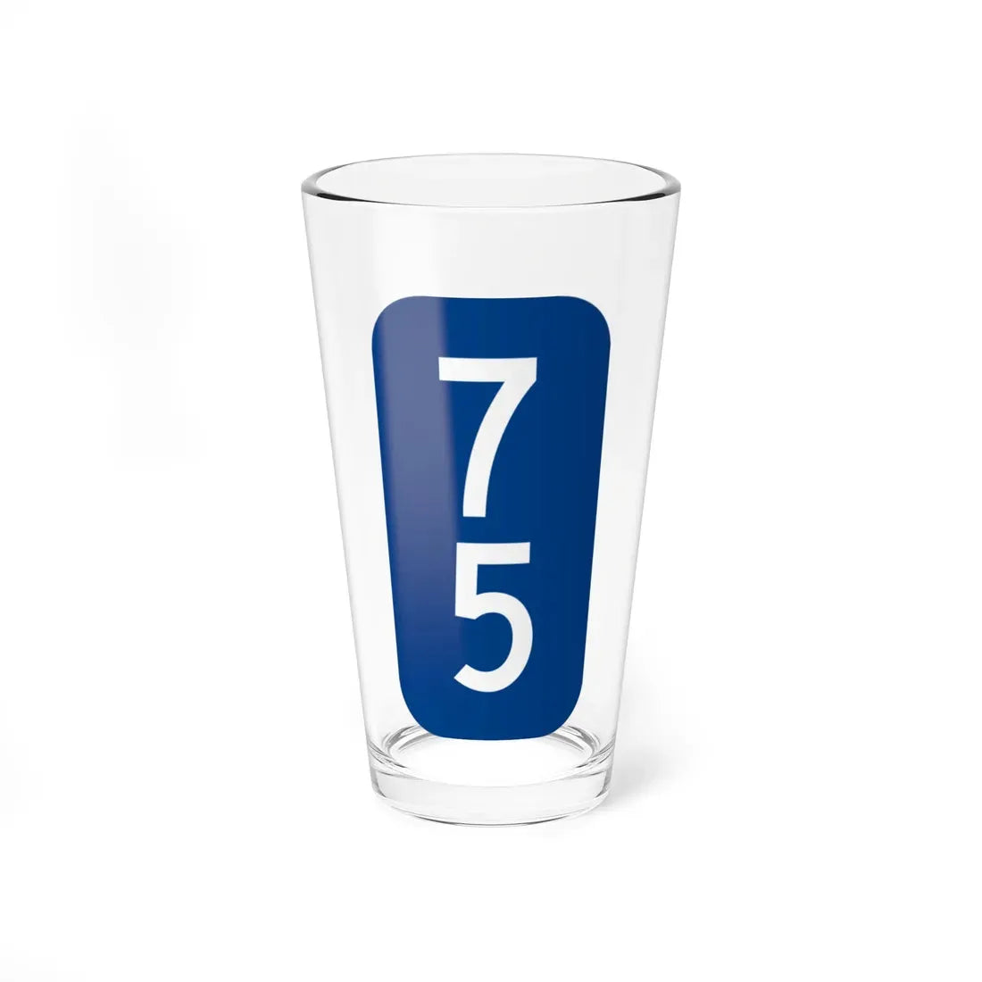 Warren County 75 NY tab (New York) (Road Sign) Pint Glass 16oz 16oz - Go Mug Yourself