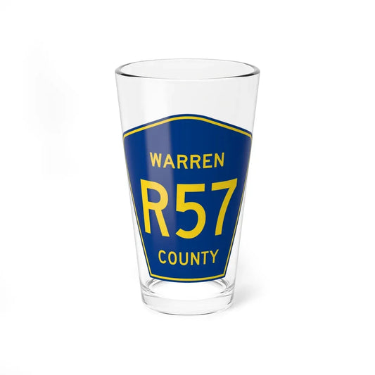 Warren County Route R57 IA (Iowa) (Road Sign) Pint Glass 16oz 16oz - Go Mug Yourself