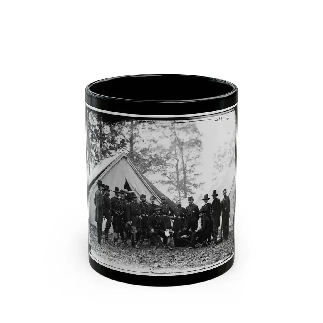 Warrenton, Va. Gen. Ambrose E. Burnside And Staff; Another View (U.S. Civil War) Black Coffee Mug 11oz - Go Mug Yourself