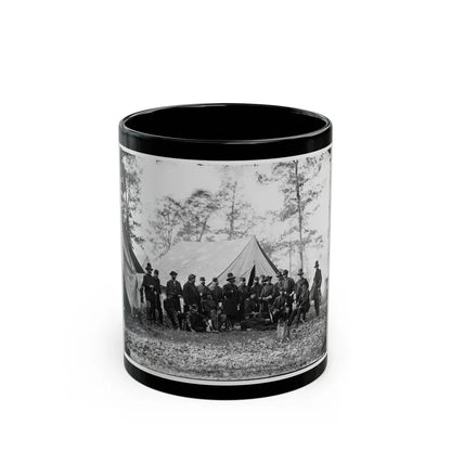 Warrenton, Va. Gen. Ambrose E. Burnside And Staff (U.S. Civil War) Black Coffee Mug 11oz - Go Mug Yourself