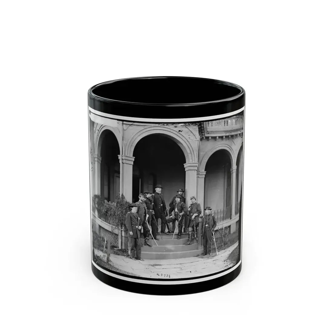 Warrenton, Va. Gen. Edwin V. Sumner And Staff (U.S. Civil War) Black Coffee Mug 11oz - Go Mug Yourself