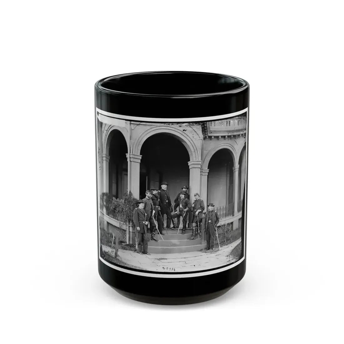 Warrenton, Va. Gen. Edwin V. Sumner And Staff (U.S. Civil War) Black Coffee Mug 15oz - Go Mug Yourself